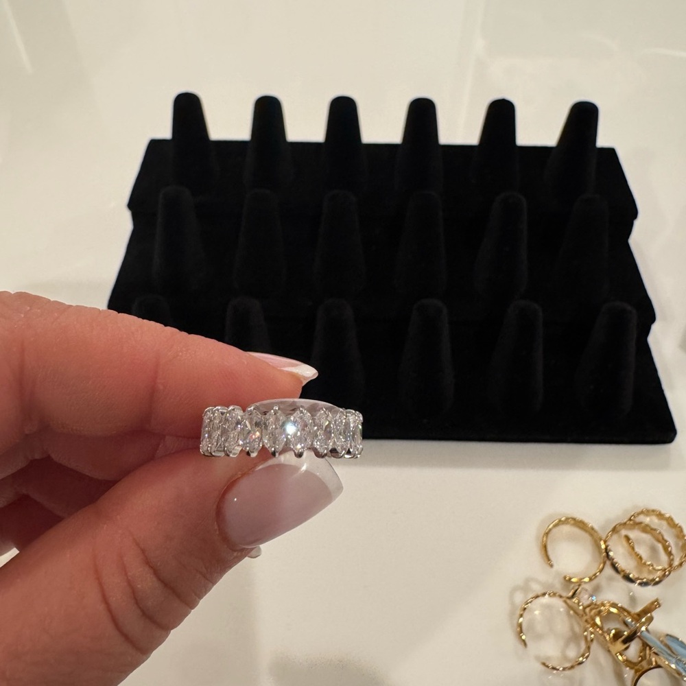 Elegant Silver Women's Ring 18k plate gold